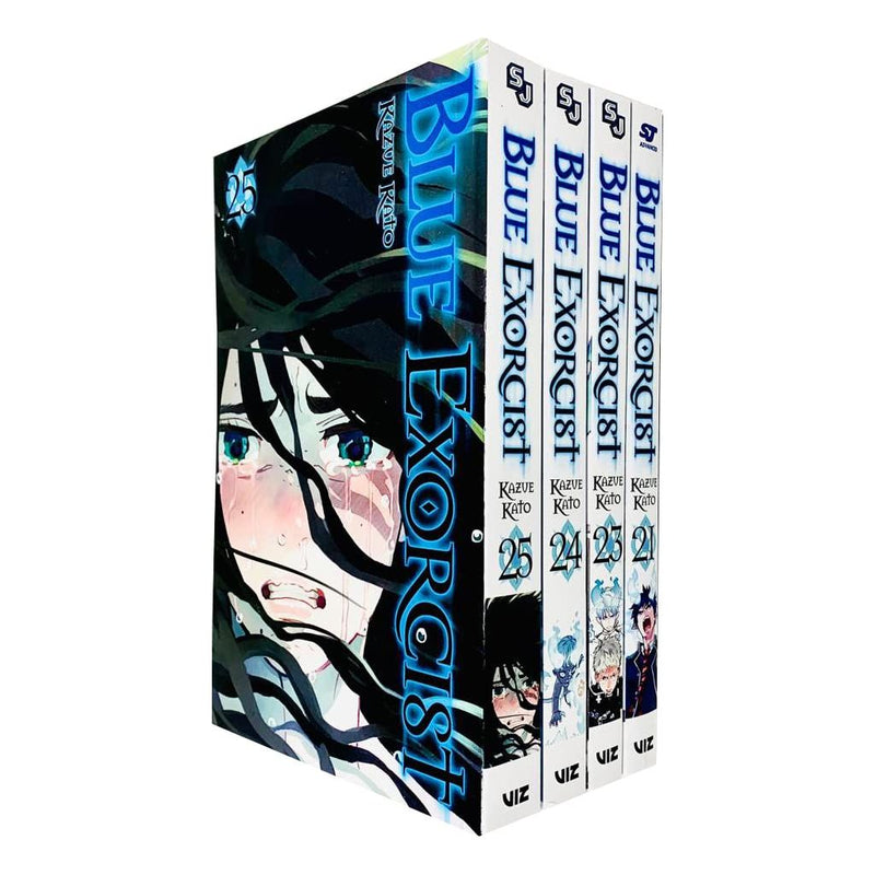 Blue Exorcist Volume 21 23 24 25 Collection 4 Books Set By Kazue Kato - The Book Bundle
