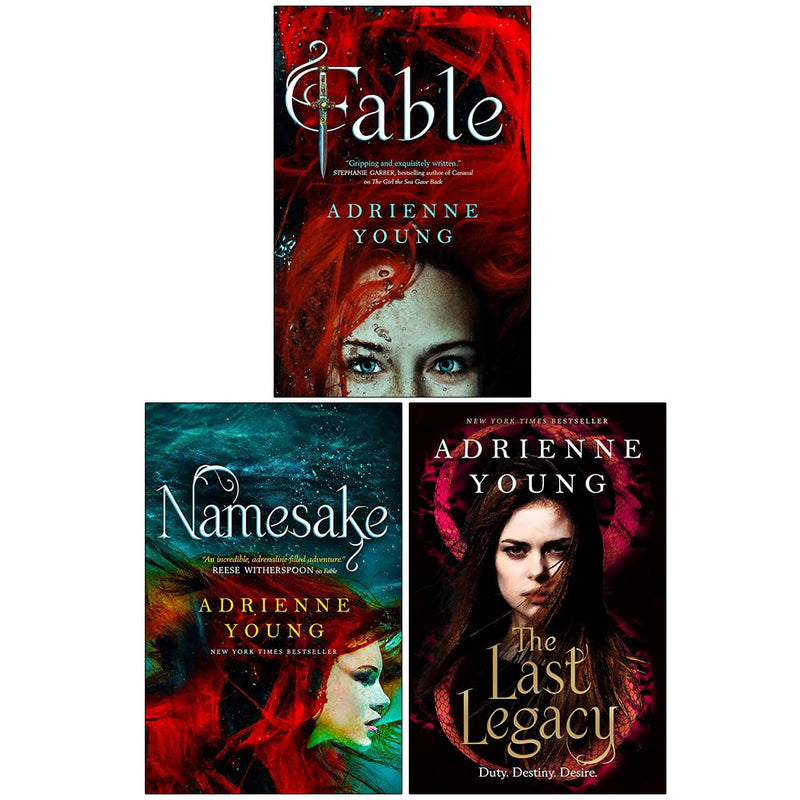 Set of three paperback fantasy books from The World Of The Narrows collection by Adrienne Young, published by Titan Books Ltd.