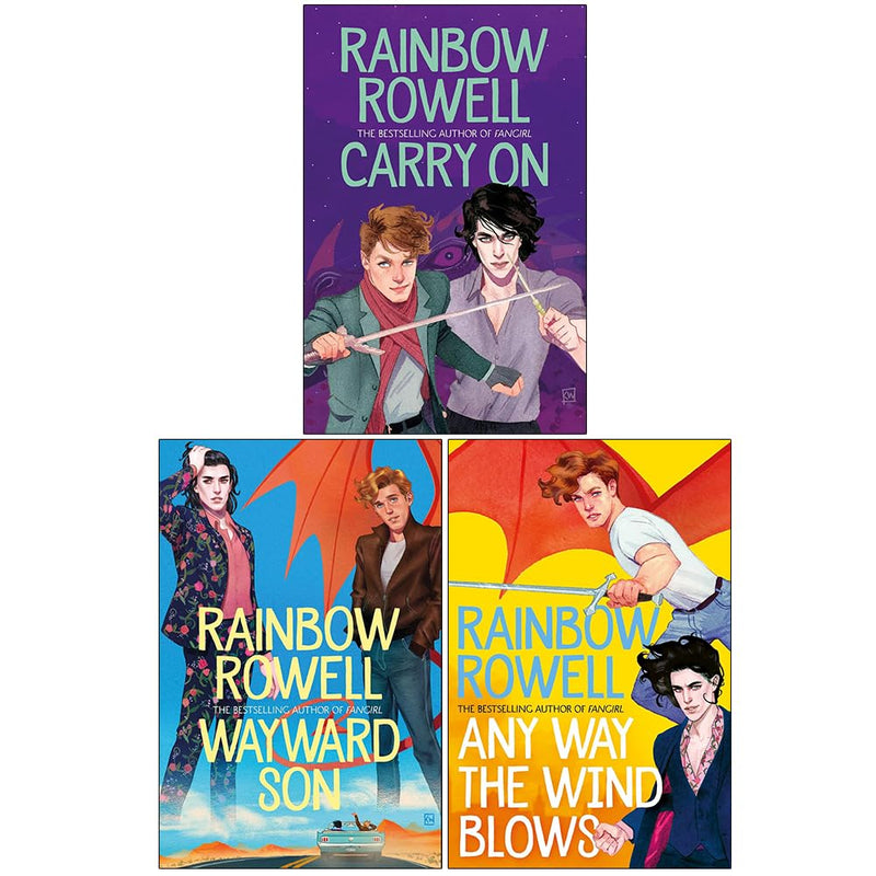 Simon Snow Series 3 Books Collection Set by Rainbow Rowell (Carry On, Wayward Son & Any Way the Wind Blows)