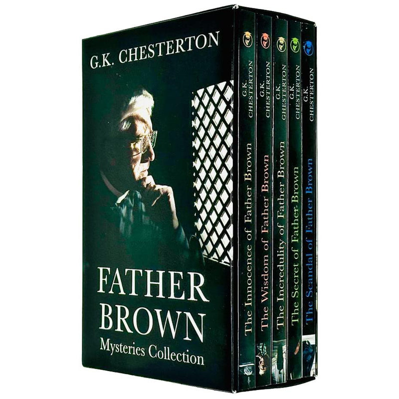 Father Brown Mysteries Collection 5 Books Box Set By G.K Chesterton (Innocence, Wisdom, Incredulity, Secret & Scandal) - The Book Bundle