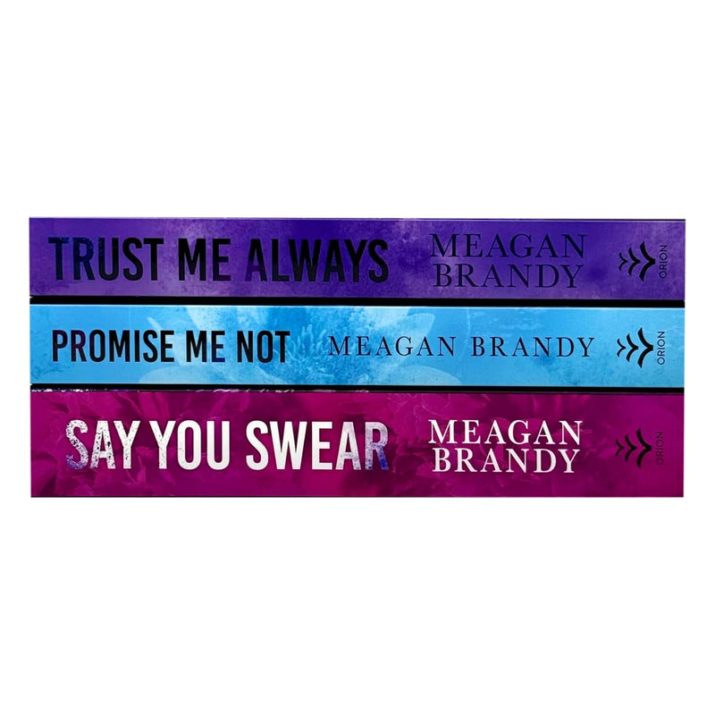 Three paperback books from the Boys Of Avix series by Meagan Brandy, featuring fictional stories in a collectible set.