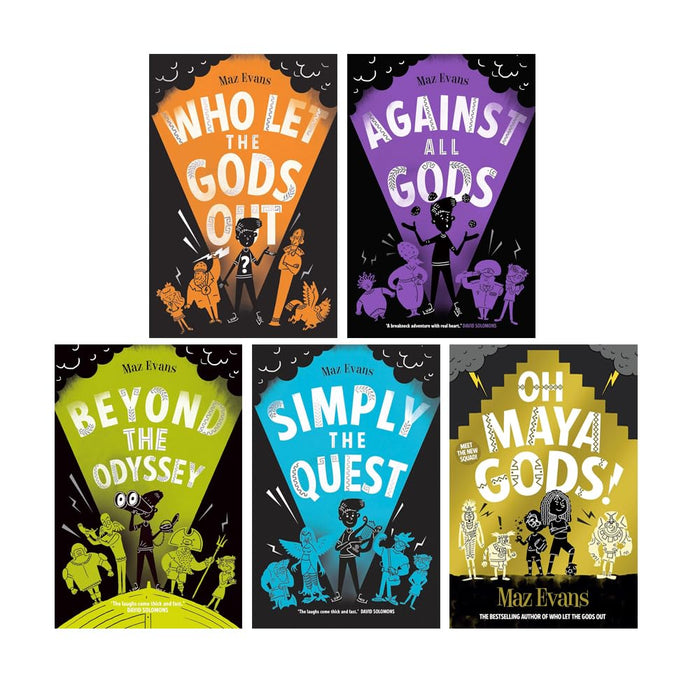 Who Let the Gods Out Series 5 Books Colletion Set By Maz Evans (Oh Maya Gods,Who Let the Gods Out, Simply the Quest, Beyond the Odyssey, Against All Gods) - The Book Bundle