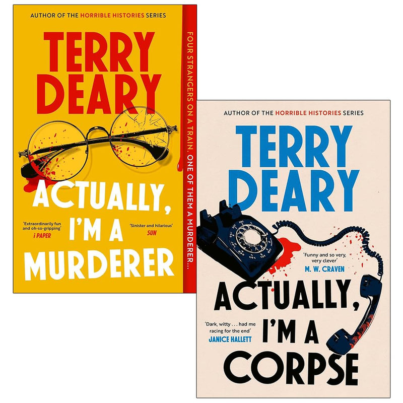 Actually I'm A Murderer & Actually I'm A Corpse 2 Books Set By Terry Deary - Non-Fiction - Mixed Format