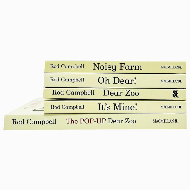 Rod Campbell Collection 5 Books Set (Noisy Farm, Oh Dear!, Dear Zoo, It's Mine! & The Pop-Up Dear Zoo) - The Book Bundle