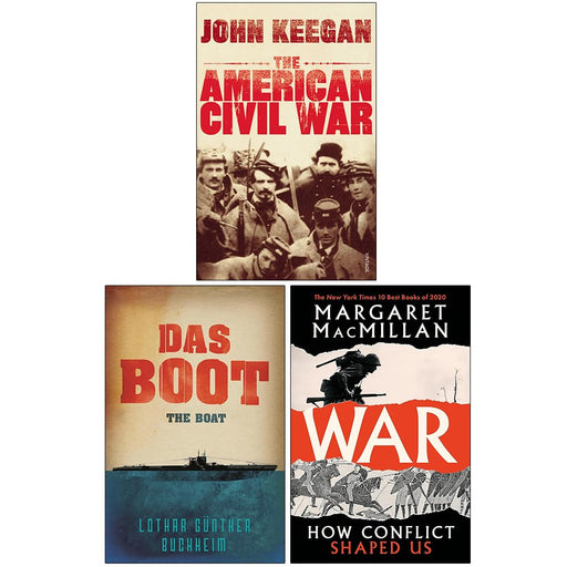 The American Civil War, Das Boot & War How Conflict Shaped Us 3 Books Collection Set - The Book Bundle