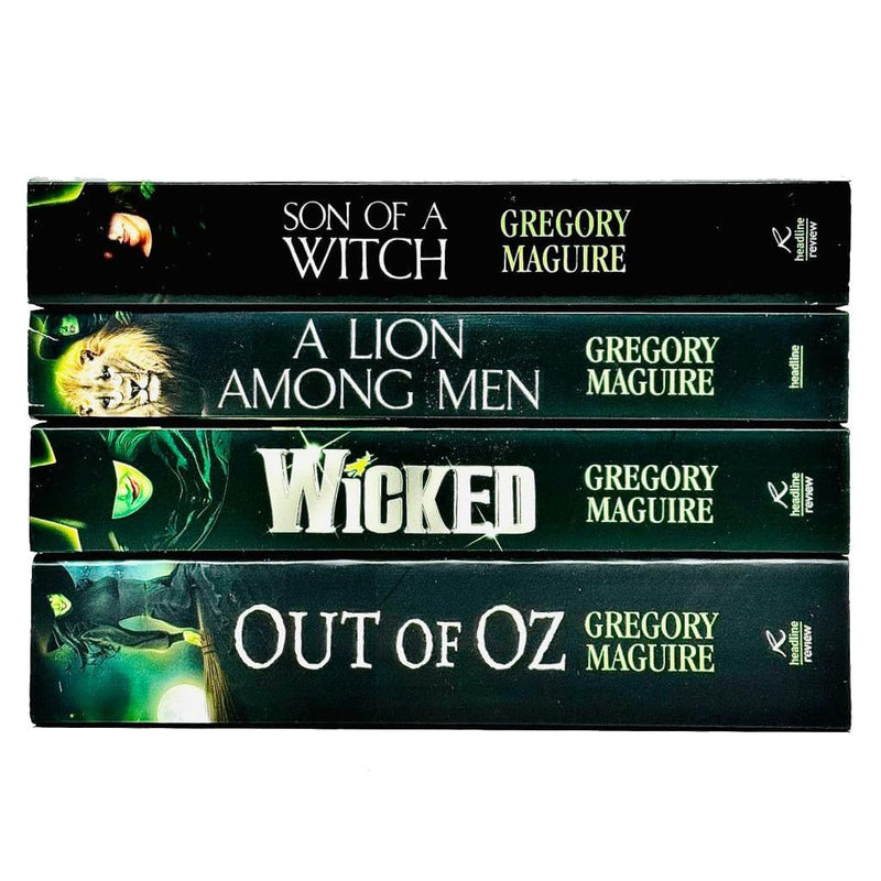 Set of four Gregory Maguire Wicked Years series books including Wicked, Son of a Witch, A Lion Among Men, and Out of Oz.