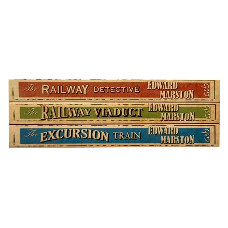 Railway Detective Series 3 books collection by Edward Marston in paperback, featuring vintage railway scenes on the cover.