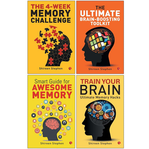 Shireen Stephen 4 Books Collections (The 4-Week Memory Challenge, The Ultimate Brain-Boosting Toolkit, Smart Guide for Awesome Memory, Train Your Brain: Ultimate Memory Hacks) - The Book Bundle