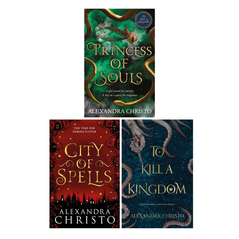 To Kill a Kingdom, City of Spells, Princess of Souls 3 Books Collection Set by Alexandra Christo - Young Adult - Paperback