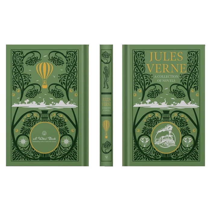 Jules Verne:A Collection Of Novels : Five Weeks in a Balloon/ Around the World in Eighty Days/ A Journey To The Centre of the Earth / Twenty Thousand Leagues Under The Sea(Leather-bound) - The Book Bundle