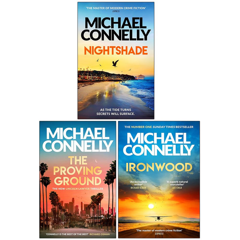 Nightshade, The Proving Ground & Ironwood 3 Books Collection Set By Michael Connelly - Fiction - Hardback