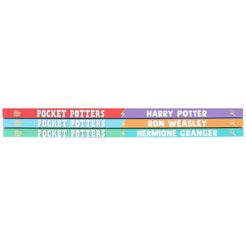 Harry Potter: Pocket Potters by J.K. Rowling Illustrated 3 Books Collection Set (Harry Potter, Ron Weasley & Hermione Granger) - The Book Bundle