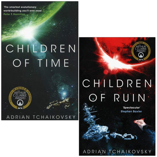 Children of Time Series 2 Books Collection Set By Adrian Tchaikovsky (Children of Time, Children of Ruin) - The Book Bundle