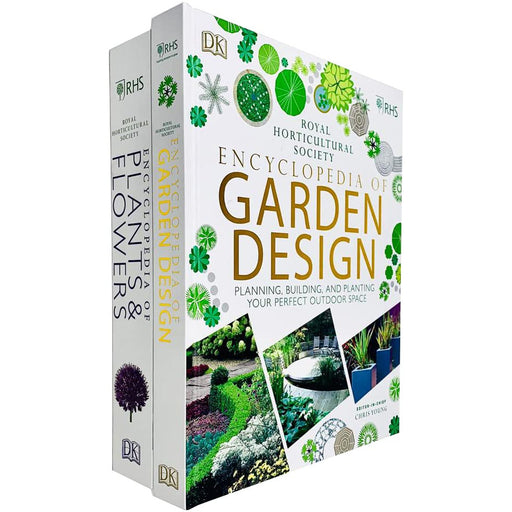 RHS Encyclopedia of Garden Design & Plants and Flowers 2 Books Collection Set - The Book Bundle