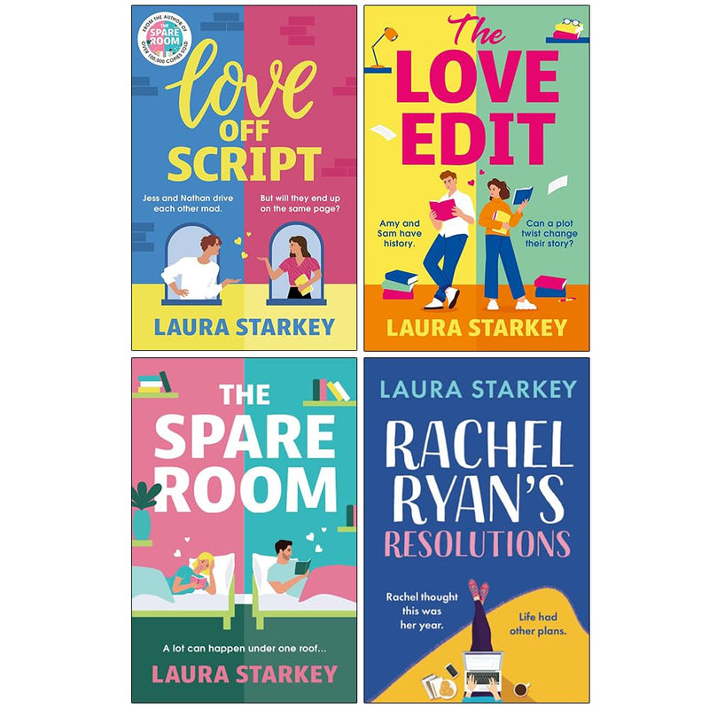Laura Starkey Collection 4 Books Set (Love Off Script, The Love Edit, The Spare Room and Rachel Ryan's Resolutions) - The Book Bundle
