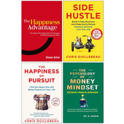 Side Hustle, The Happiness of Pursuit, The Happiness Advantage and The Psychology of Money Mindset 4 Books Collection Set - The Book Bundle