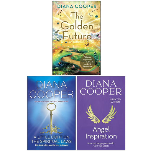 Diana Cooper 3 Books Set (The Golden Future,  A Little Light On The Spiritual Laws &  Angel Inspiration) - The Book Bundle