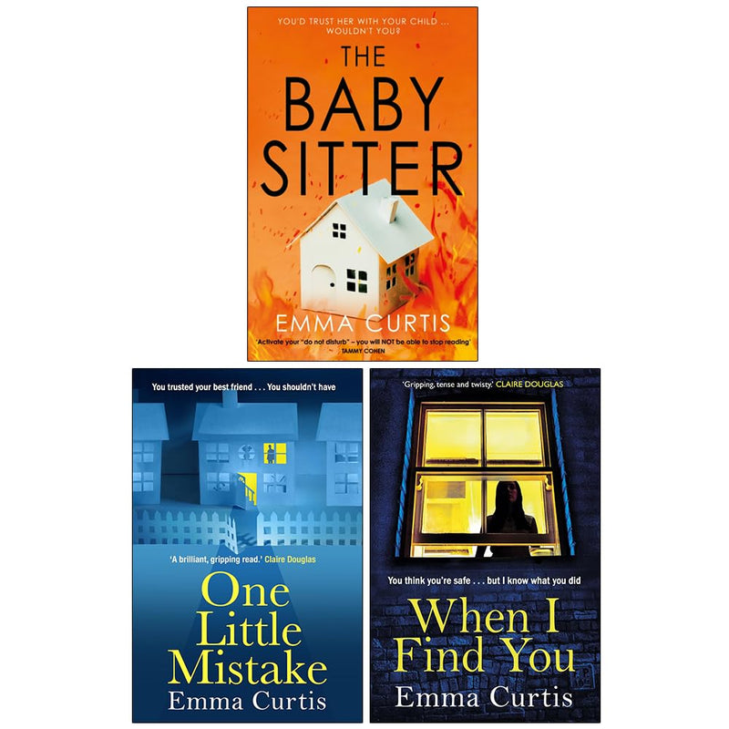 The Babysitter, One Little Mistake & When I Find You 3 Books Collection Set By Emma Curtis - Fiction - Paperback