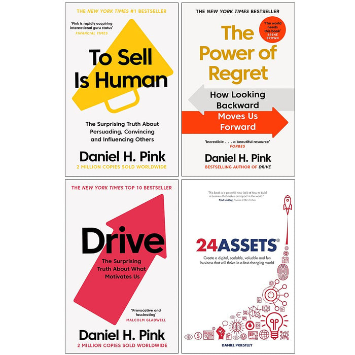 To Sell Is Human, The Power of Regret, Drive & 24 Assets Collection 4 Books Set - The Book Bundle