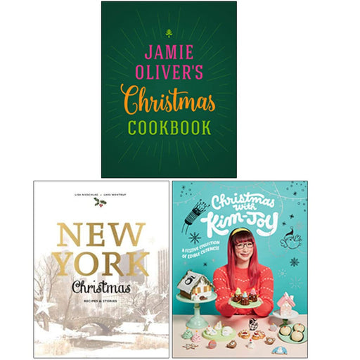 Jamie Oliver's Christmas Cookbook, New York Christmas Recipes and stories, Christmas with Kim-Joy 3 Books Collection Set - The Book Bundle