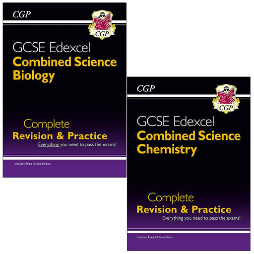 GCSE Combined Science Edexcel Complete Revision & Practice Collection 2 Books Set By CGP Books (Biology & Chemistry) - The Book Bundle