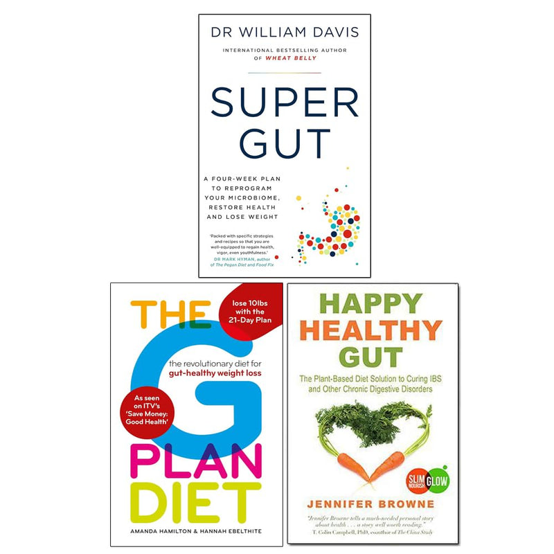 Super Gut, Happy Healthy Gut & The G Plan Diet 3 Books Collection Set - Non Fiction - Paperback