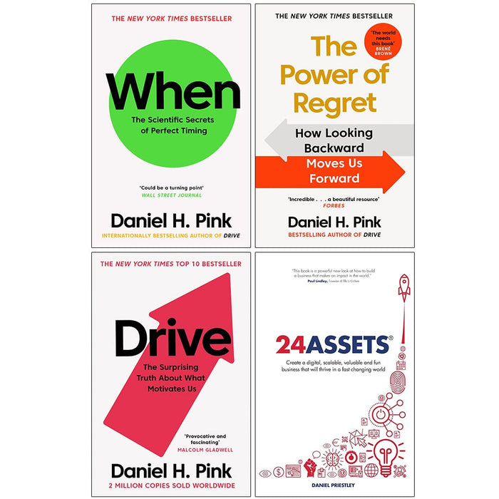 When The Scientific Secrets of Perfect Timing, The Power of Regret, Drive & 24 Assets Collection 4 Books Set - The Book Bundle