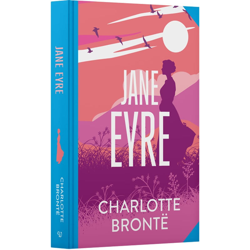 Hardcover edition of Jane Eyre by Charlotte Bronte, Wilco Classics Sprayed Edge Premium fiction book with detailed cover design.