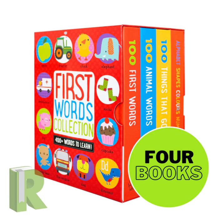 First Words Collection 4 Children Baby Kids Books Box Set (100 Animal Words) - The Book Bundle