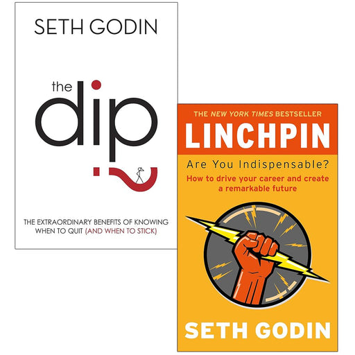 Seth Godin 2 Books Collection Set (The Dip & Linchpin Are You Indispensable?) - The Book Bundle