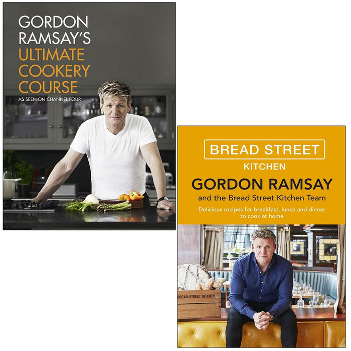 Gordon Ramsay's Ultimate Cookery Course and Gordon Ramsay Bread Street Kitchen By Gordon Ramsay 2 Books Collection Set - The Book Bundle