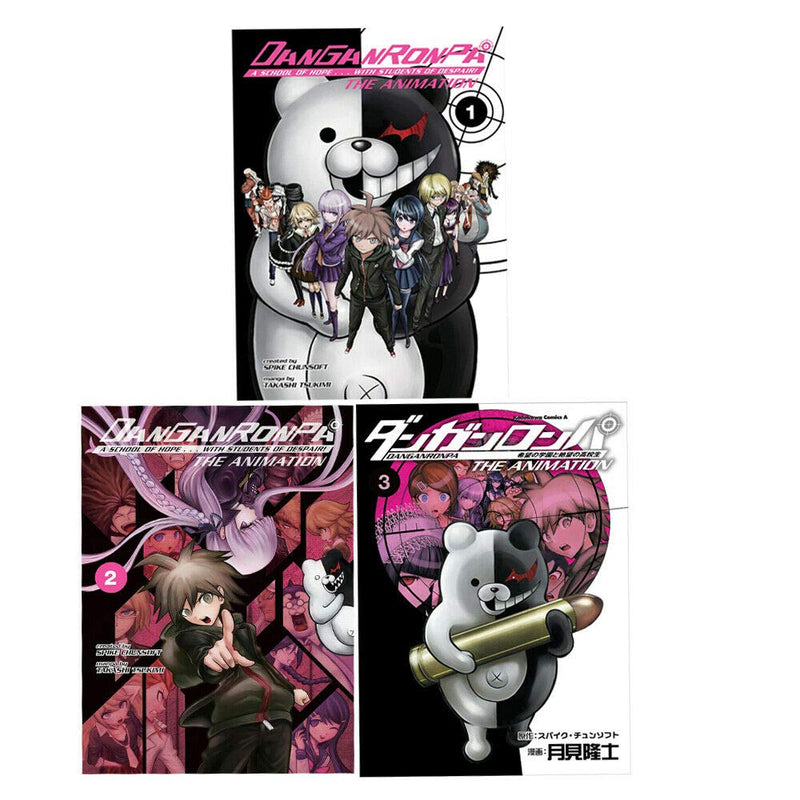Danganronpa The Animation Volume 1-3 Collection 3 Books Set by Spike Chunsoft - The Book Bundle