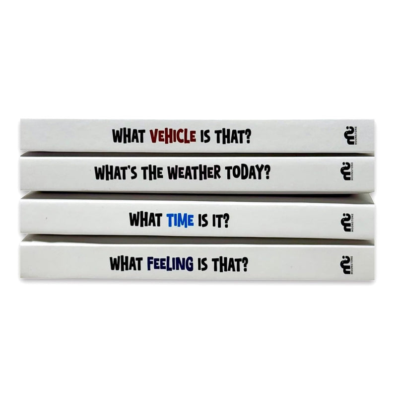 My First Learning 4 Books Collection Set With Vehicles, Weather, Time & Feelings by Moonstone - Non Fiction - Board Book