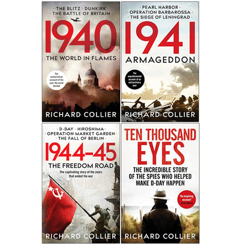 Ten Thousand Eyes, 1940, 1941 & 1944-45 4 Books Collection Set by Richard Collier - Fiction - Paperback
