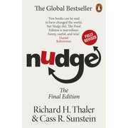 Set of three paperback non-fiction books including Nudge, Predictably Irrational, and Black Box Thinking by Cass Sunstein, Thaler, Ariely, and Syed.