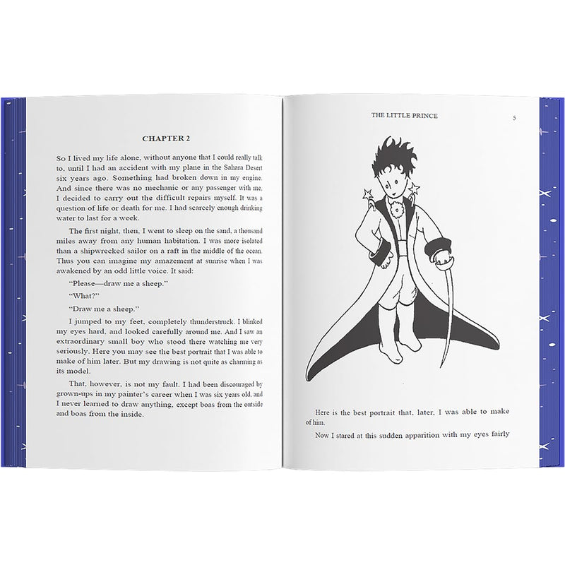 Cover of The Little Prince by Antoine de Saint-Exupery, Wilco Classics Sprayed Edge Premium edition featuring vibrant illustration.