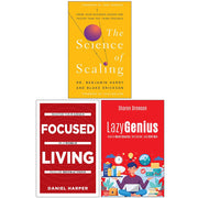 Lazy Genius book collection by Sharon Drewson, Dr. Benjamin Hardy, and Daniel Harper from Rupa Publications, focused on scaling and focused living.