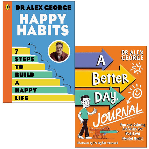 Dr Alex George Collection 2 Books Set (Happy Habits and A Better Day Journal) - The Book Bundle