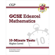 CGP GCSE Maths Revision Guide, Complete Revision & Practice, 10-Minute Tests Higher Grade 9-1 Collection 3 Books Set - The Book Bundle