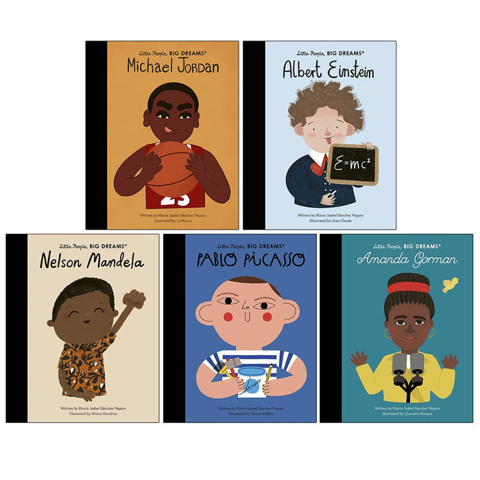 Little People Big Dreams Series 15 Collection Books Set Book 71 To 75 (Michael Jordan, Albert Einstein) - The Book Bundle
