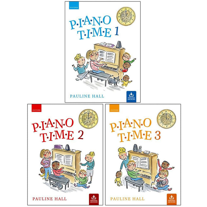 Piano Time Series 1-3 Books Collection Set By Pauline Hall - The Book Bundle