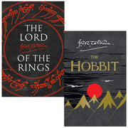 J. R. R. Tolkien collection of two paperback fantasy classic books by HarperCollins, featuring iconic cover art.