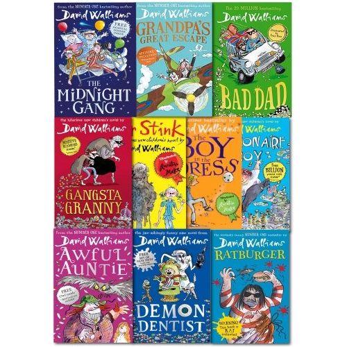 David Walliams 10 Books Collection Set (Bad Dad, Grandpas Great Escape, Billionaire Boy, Mr Stink, The Boy in the Dress, Gansta Granny, Rat burger, Demon Dentist, Awful Auntie, Midnight Gang) - The Book Bundle