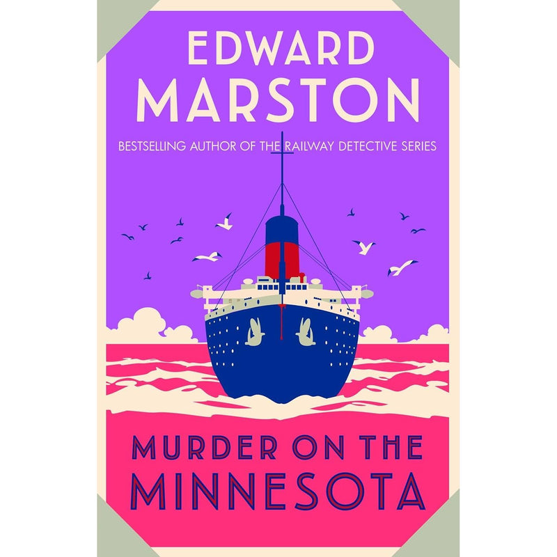 Edward Marston 3-book fiction collection set featuring Murder on the Minnesota, The Mauretania, and The Lusitania paperbacks by Allison & Busby