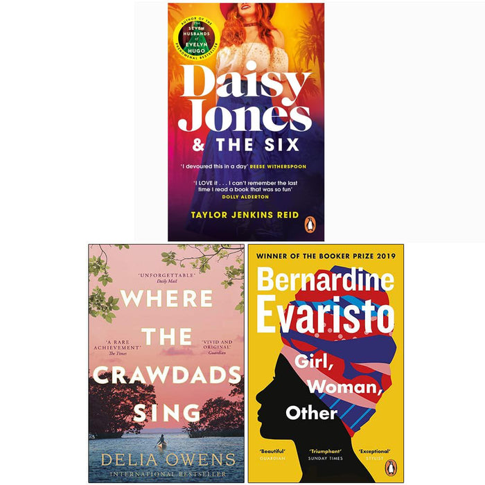 Daisy Jones and The Six, Where the Crawdads Sing, Girl, Woman, Other 3 Books Set - The Book Bundle
