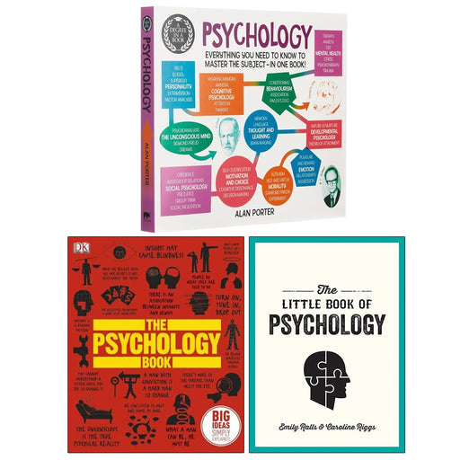 A Degree in a Book Psychology, The Psychology Book, The Little Book of Psychology 3 Books Collection Set - The Book Bundle