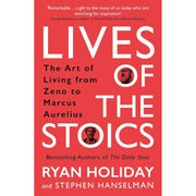 Set of three non-fiction books including The Daily Stoic, journal, and Lives of the Stoics by Ryan Holiday and Stephen Hanselman