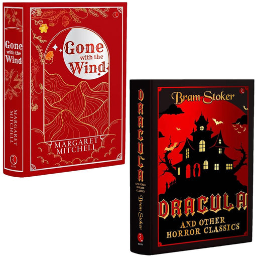 Gone with the Wind By Margaret Mitchell, Dracula & Other Horror Classics By Bram Stoker 2 Books Collection Set - The Book Bundle