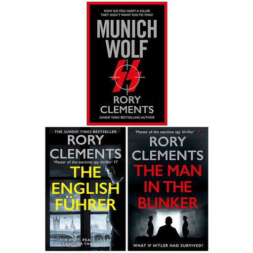 Rory Clements Collection 3 Books Set (Munich Wolf [Hardcover], The English Führer & The Man in the Bunker) - The Book Bundle
