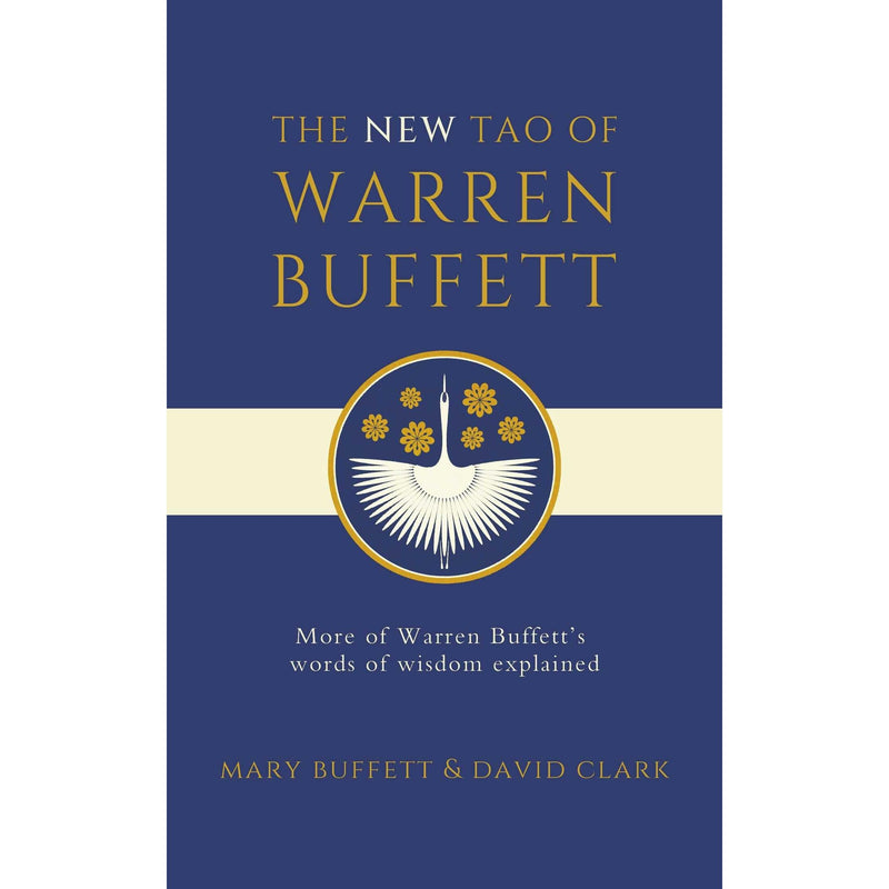 Paperback of "The New Tao of Warren Buffett" by Mary Buffett and David Clark, featuring a book cover with text and design elements.